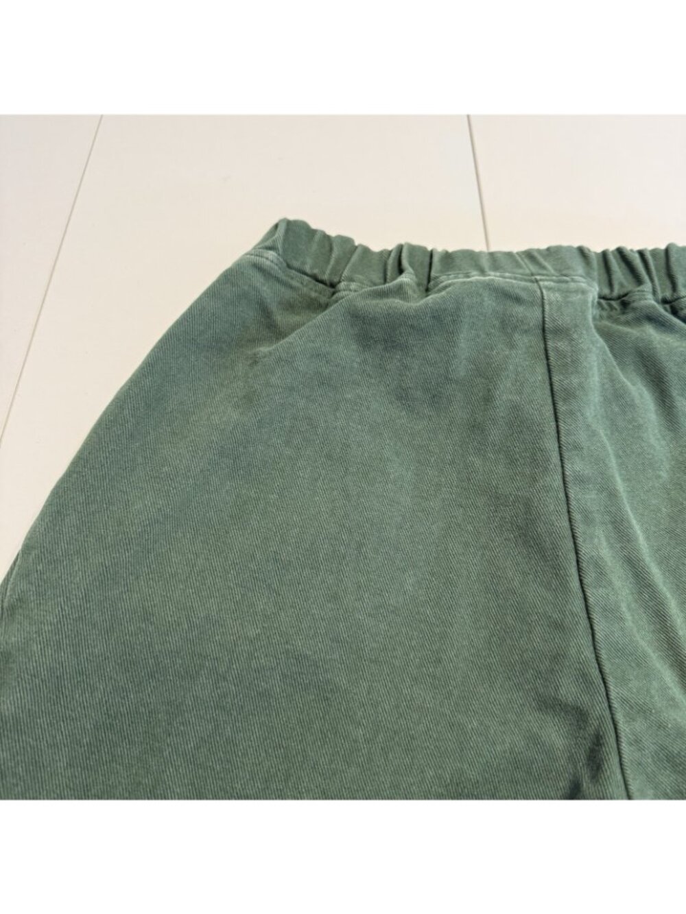 LE BON SHOPPE Arc Pants Pine Green Barrel Leg 100% Cotton Canvas Small - Picture 3 of 9